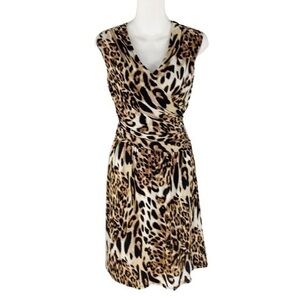 Ronni Nicole jersey leopard print dress